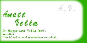 anett vella business card